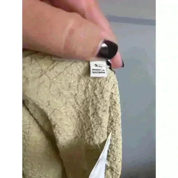 Madewell Rue Top - Geo Stretch Jacquard V Neck Tank in Pale Lichen NWT - Picture 7 of 7